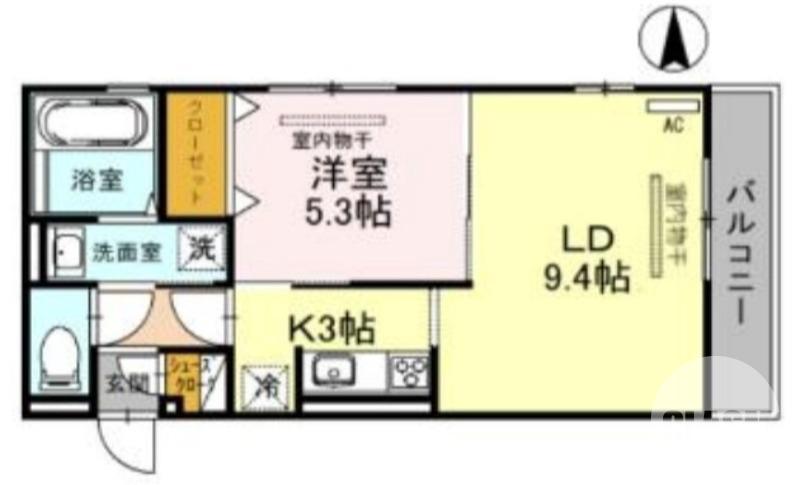 蔵前町の完工年月（2022年1月）築の賃貸アパートの間取り