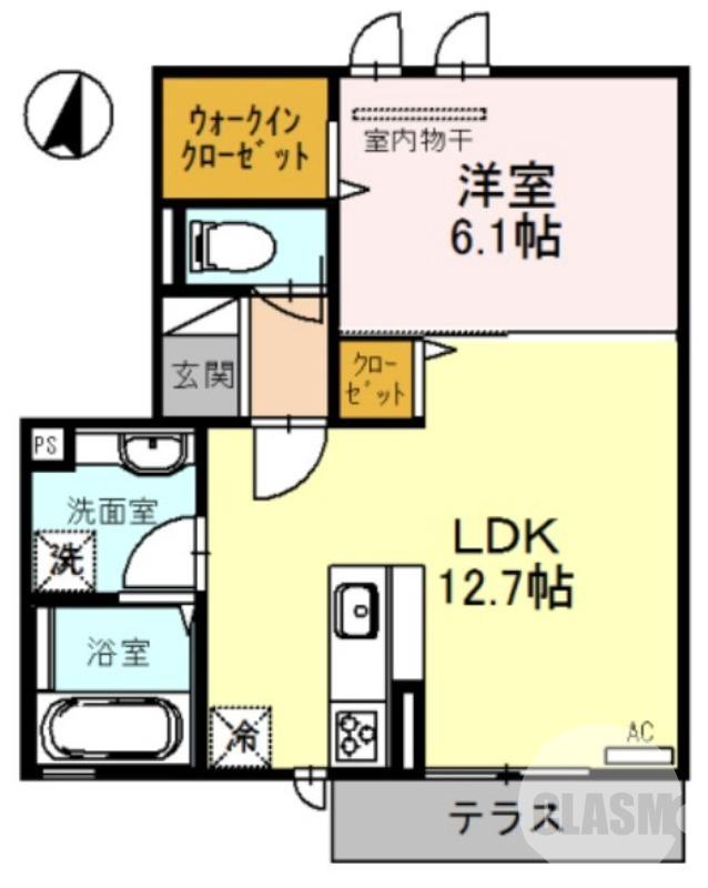 奥本町の完工年月(2020年3月)築の賃貸アパートの間取り