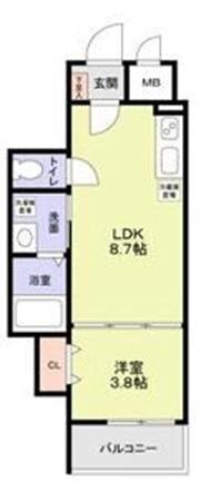 フラッツ六地蔵の間取り