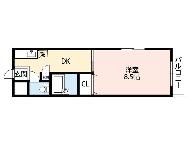 泉町の完工年月(1986年12月)築の賃貸マンションの間取り