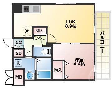 東中島の完工年月(2025年3月)築の賃貸マンションの間取り