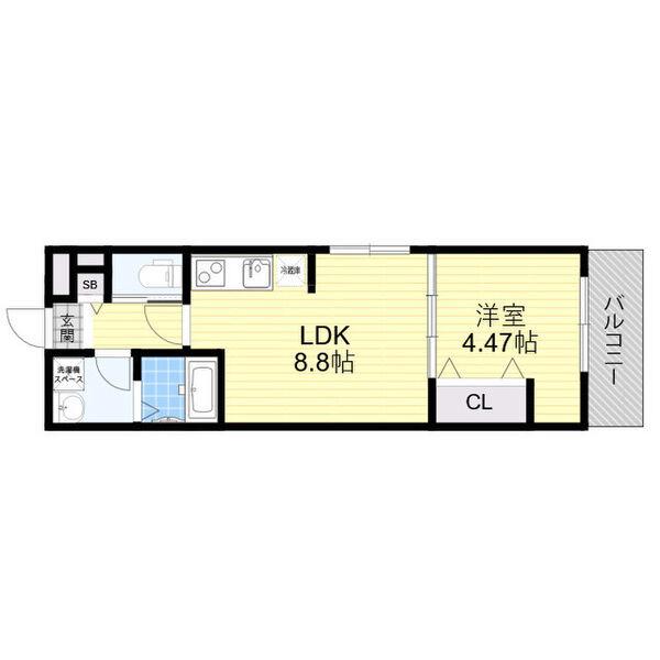 正雀の完工年月(2026年3月)築の賃貸アパートの間取り