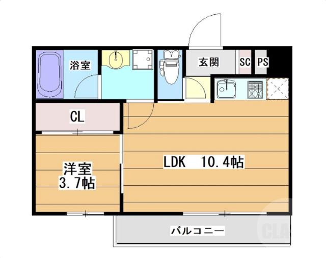 日の出町の完工年月(2026年1月)築の賃貸マンションの間取り