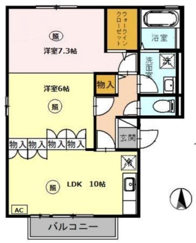 東三国ヶ丘町の完工年月(2003年9月)築の賃貸アパートの間取り