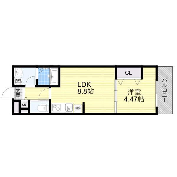 正雀の完工年月(2026年3月)築の賃貸アパートの間取り