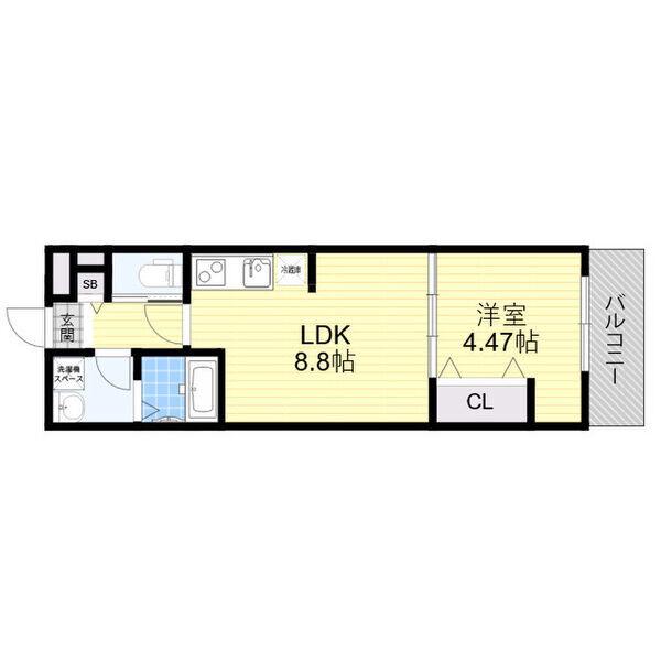 正雀の完工年月(2026年3月)築の賃貸アパートの間取り