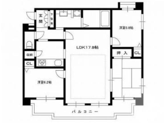 日置荘原寺町の完工年月(2001年4月)築の賃貸マンションの間取り