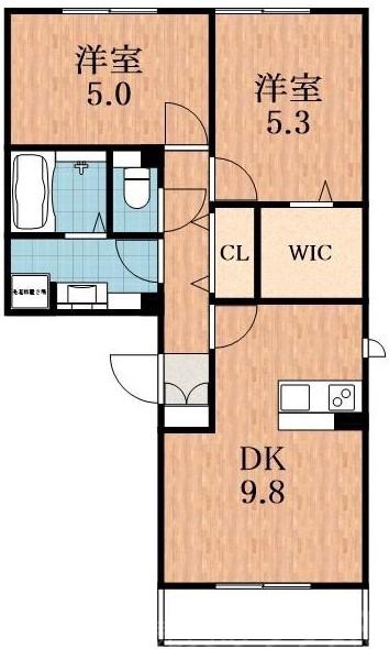加美東の完工年月(2012年8月)築の賃貸アパートの間取り