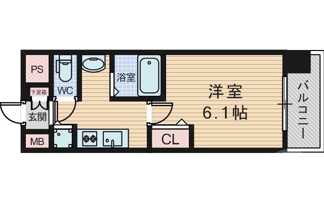 東中島の完工年月(2015年1月)築の賃貸マンションの間取り