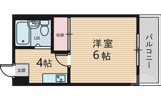 小松の完工年月(1993年4月)築の賃貸マンションの間取り