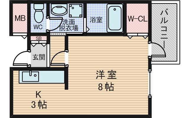 豊里の完工年月(2001年6月)築の賃貸マンションの間取り
