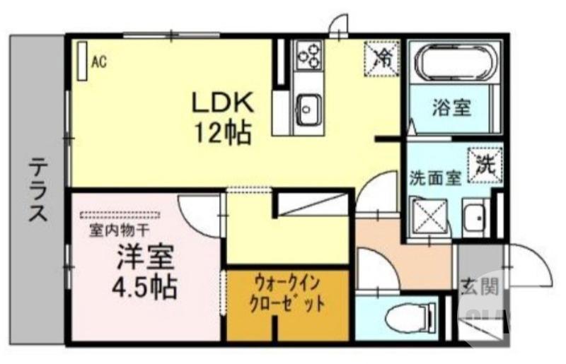 土師町の完工年月(2022年5月)築の賃貸アパートの間取り