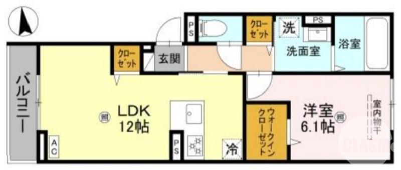 鳳北町の完工年月(2026年1月)築の賃貸アパートの間取り