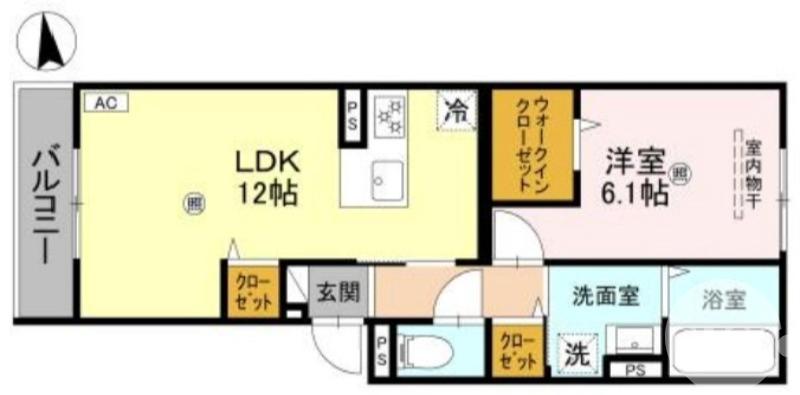 鳳北町の完工年月(2026年1月)築の賃貸アパートの間取り