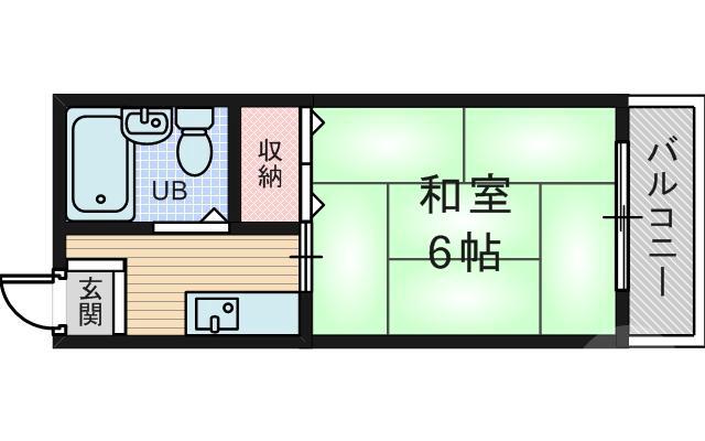 西淡路の完工年月(1983年11月)築の賃貸マンションの間取り