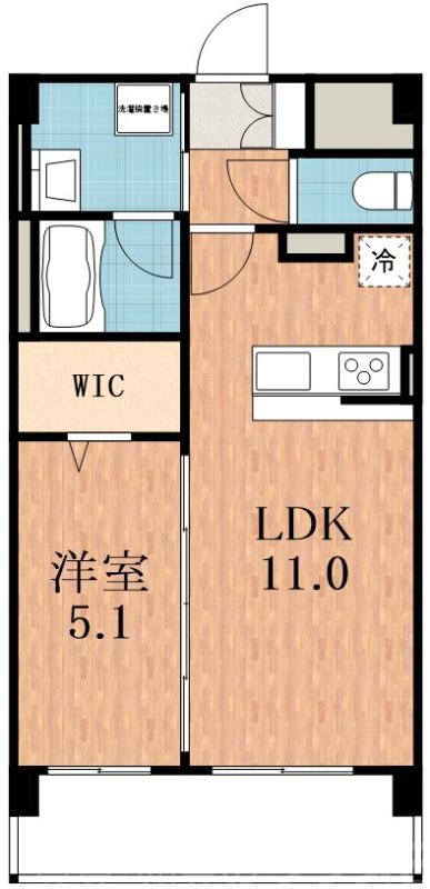 岸里の完工年月(2026年3月)築の賃貸マンションの間取り