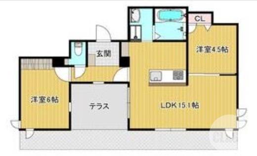 北長尾町の完工年月(2025年12月)築の賃貸アパートの間取り