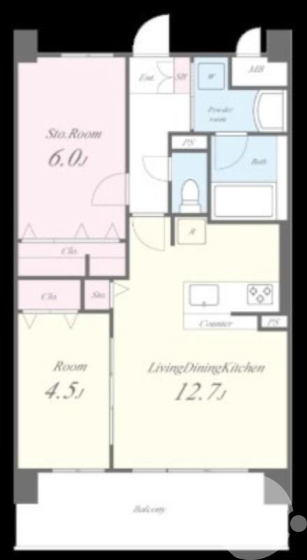 寺地町東の完工年月(2026年1月)築の賃貸マンションの間取り