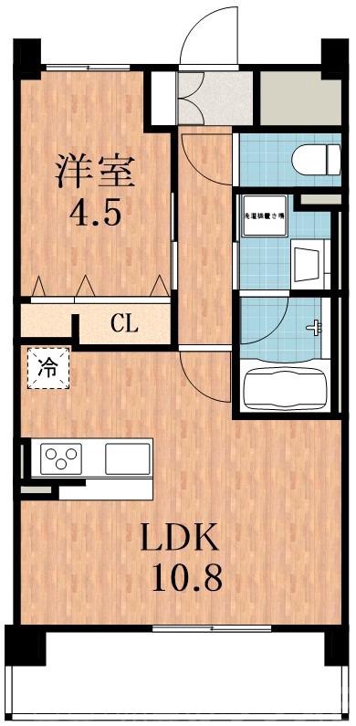 岸里の完工年月(2026年3月)築の賃貸マンションの間取り