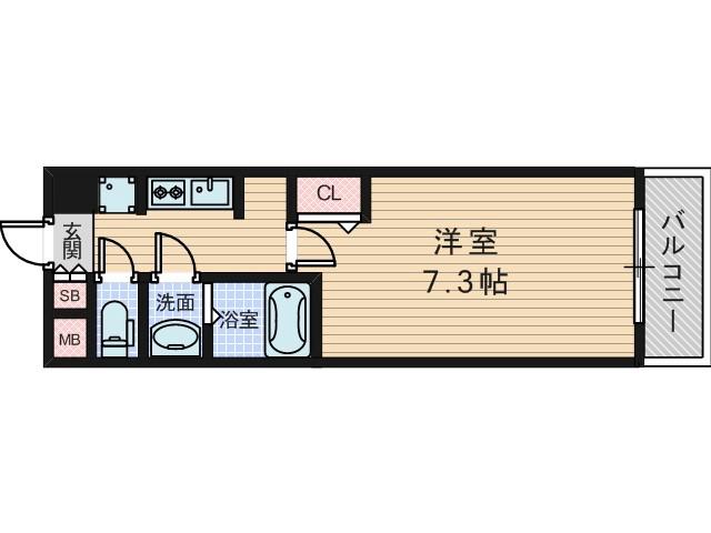 東中島の完工年月(2015年10月)築の賃貸マンションの間取り