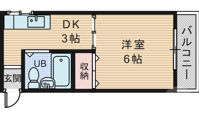 豊里の完工年月(1989年5月)築の賃貸マンションの間取り