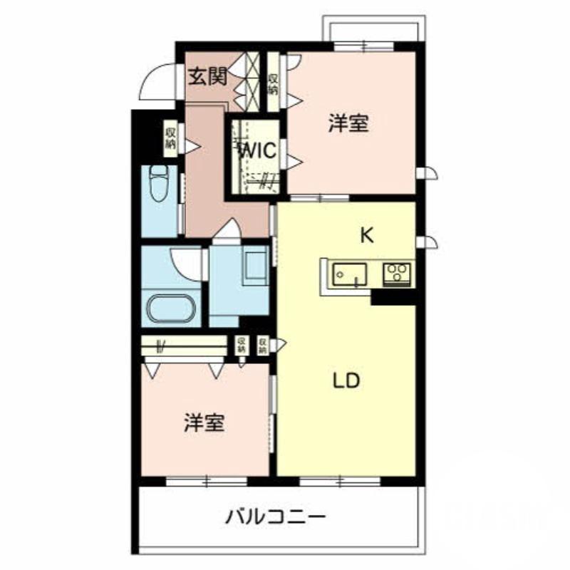 百舌鳥梅町の完工年月(2020年9月)築の賃貸マンションの間取り