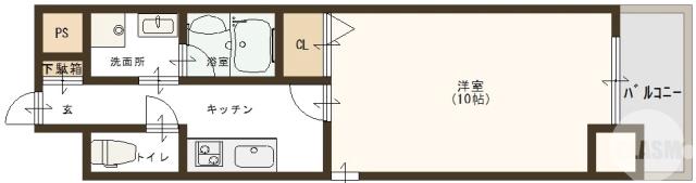 六条通の完工年月(2018年3月)築の賃貸マンションの間取り