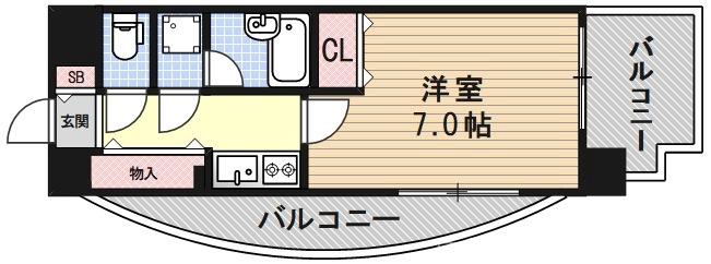 ライオンズマンション四条堀川の間取り