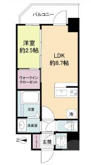 西宮原の完工年月(2025年3月)築の賃貸マンションの間取り