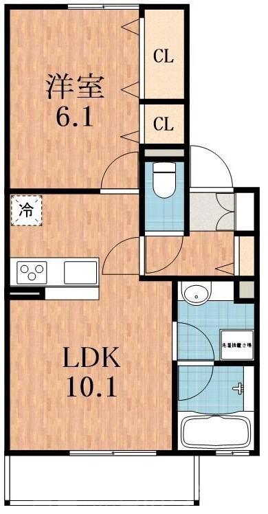 上住吉の完工年月(2019年7月)築の賃貸アパートの間取り