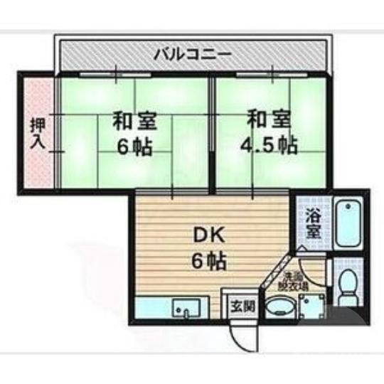 菅原の完工年月(1986年6月)築の賃貸マンションの間取り