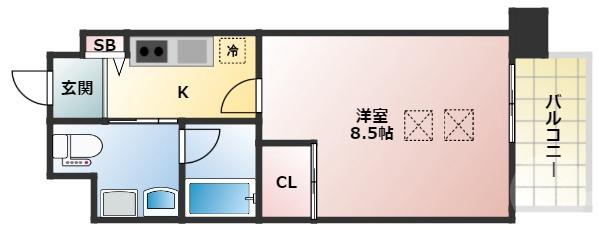 EbyU新大阪の間取り