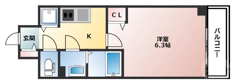 西三国の完工年月(2018年3月)築の賃貸マンションの間取り