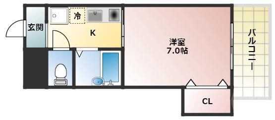 西三国の完工年月(2002年12月)築の賃貸マンションの間取り