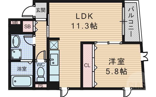 別府の完工年月（2012年3月）築の賃貸アパートの間取り