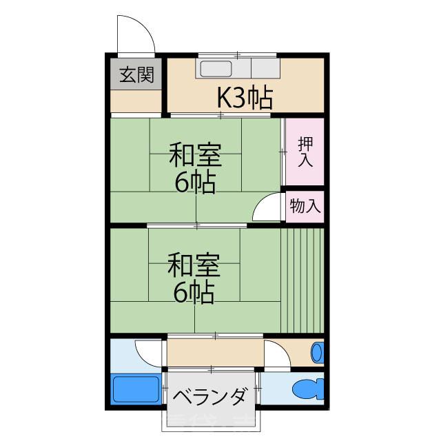 大作コーポの間取り