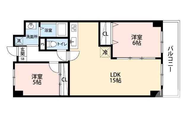 蔵前町の完工年月(1994年10月)築の賃貸マンションの間取り