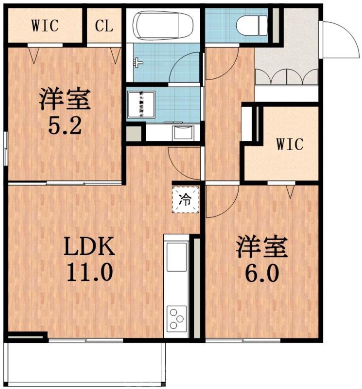 南田辺の完工年月(2026年2月)築の賃貸アパートの間取り