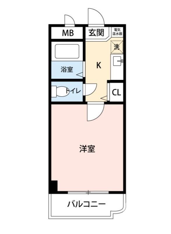 下田町の完工年月(1997年11月)築の賃貸マンションの間取り