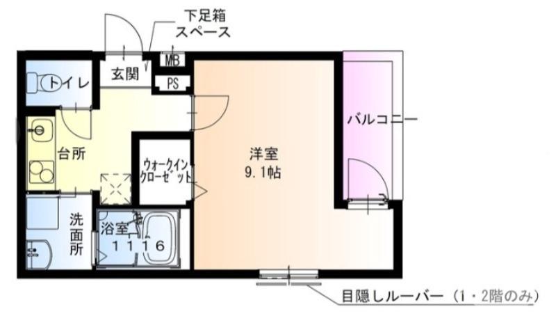 百舌鳥梅北町の完工年月(2025年4月)築の賃貸アパートの間取り