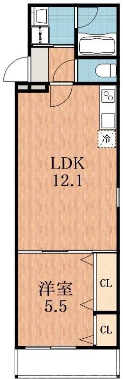 遠里小野の完工年月(2021年10月)築の賃貸アパートの間取り