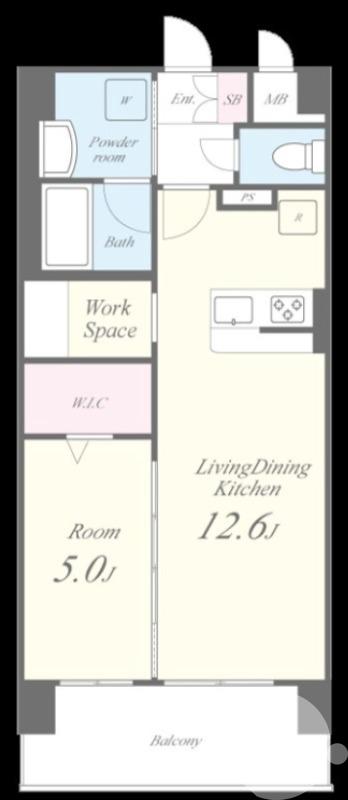 中之町東の完工年月（2026年2月）築の賃貸マンションの間取り