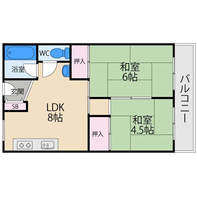 清水谷コーポの間取り