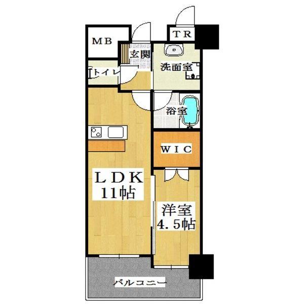 若草町の完工年月(2010年2月)築の賃貸マンションの間取り
