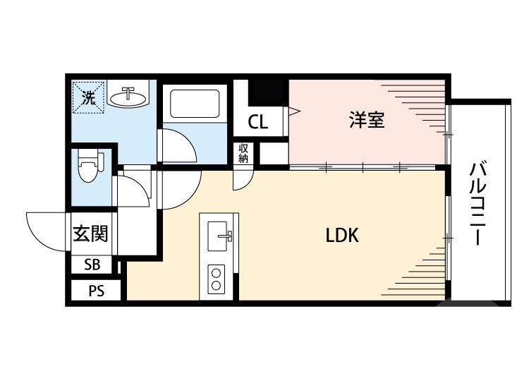 元町の完工年月(2016年2月)築の賃貸マンションの間取り