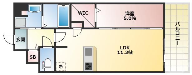 西三国の完工年月(2023年3月)築の賃貸マンションの間取り