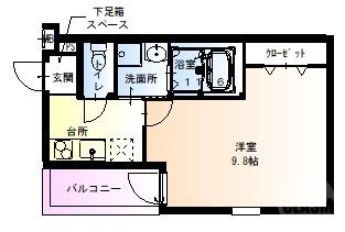 大桐の完工年月(2020年1月)築の賃貸アパートの間取り