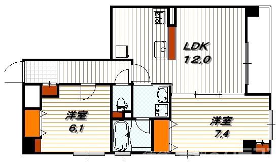 京まちなか湖月の間取り