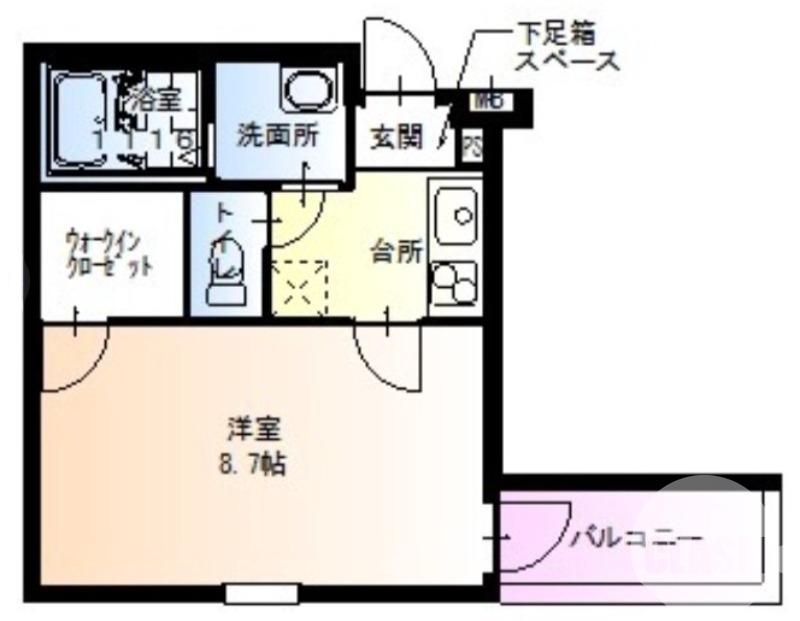 鳳中町の完工年月(2017年9月)築の賃貸アパートの間取り