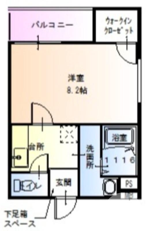 向陵中町の完工年月(2018年5月)築の賃貸アパートの間取り